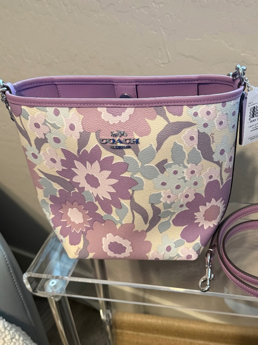 Coach Flower Print City Bucket